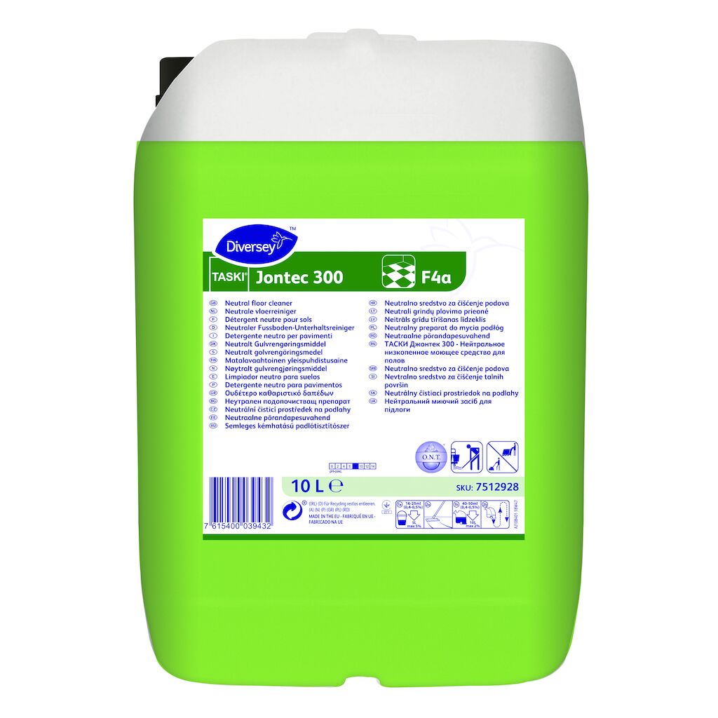 TASKI Jontec 300 F4a 10L - Nettoyant d'entretien pour sols neutre et peu moussant