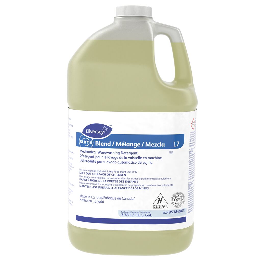 Suma® Blend L7 L7, 1gal, 4/CT - Détergent pour lave-vaisselle mécanique