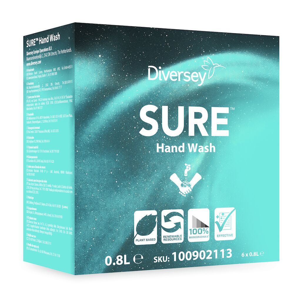 SURE Hand Wash 6x0.8L - Mieto käsienpesuneste SC Line -annostelijaan