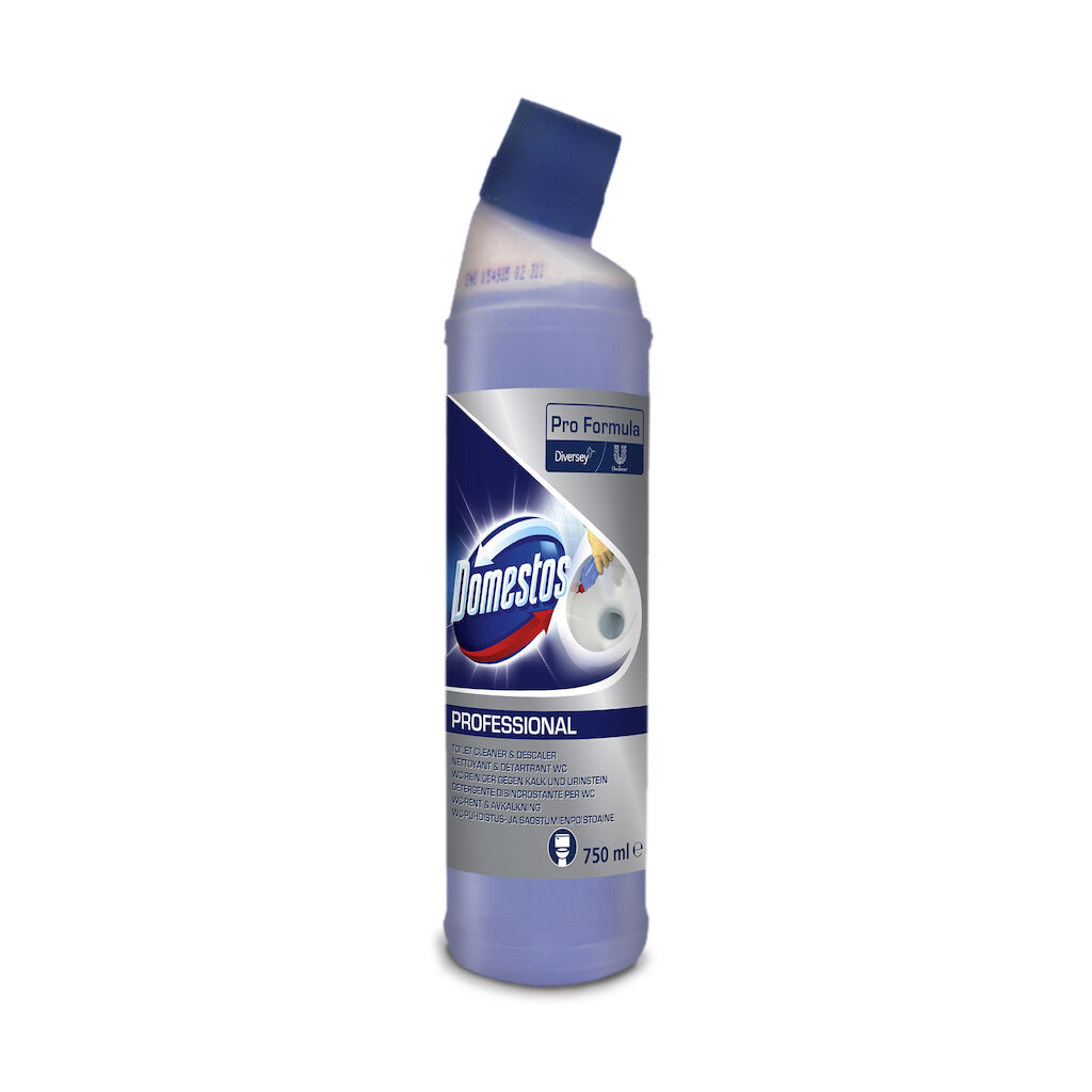Domestos Pro Formula Toilet Cleaner & Descaler 6x0.75L - Detergente per WC e anticalcare in un unico prodotto
