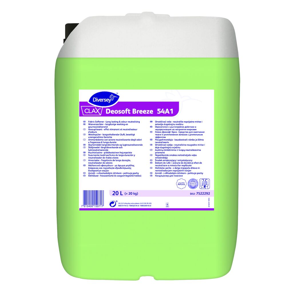 Clax Deosoft Breeze 54A1 20L - Assouplissant - neutralisateur d’odeurs avec un parfum longue durée