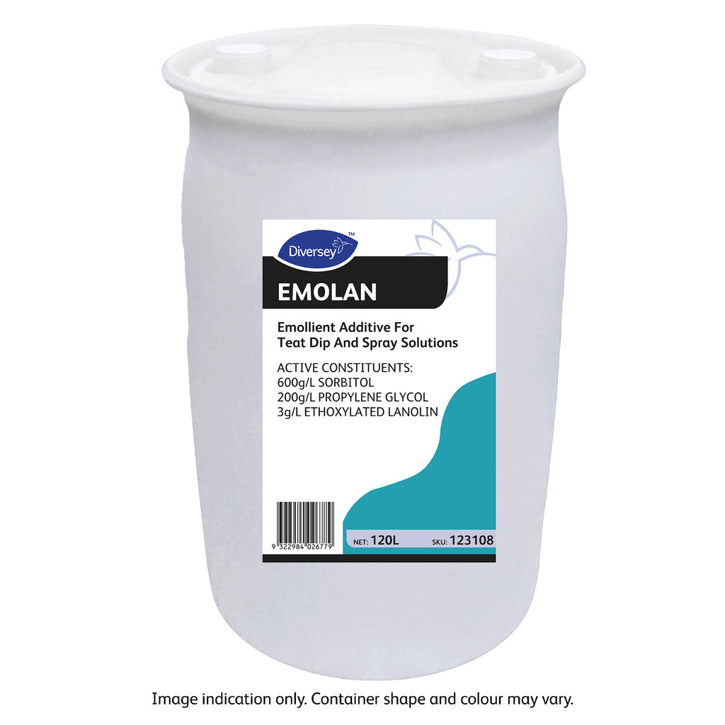 Emolan 120L - Emollient additive in teat dip and spray solutions