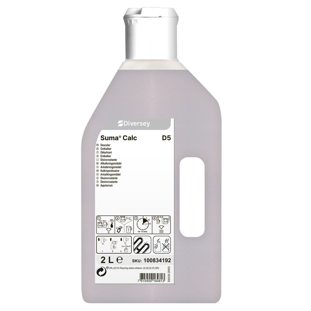 Suma Calc D5 6x2L - Disincrostante concentrato e potente per utensili e attrezzature di cucina inclusi lavastoviglie