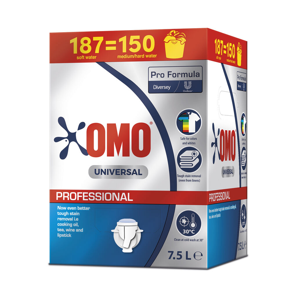 Omo Professional Universal 7.5L - Tehokas pyykinpesuneste kaikille tekstiileille
