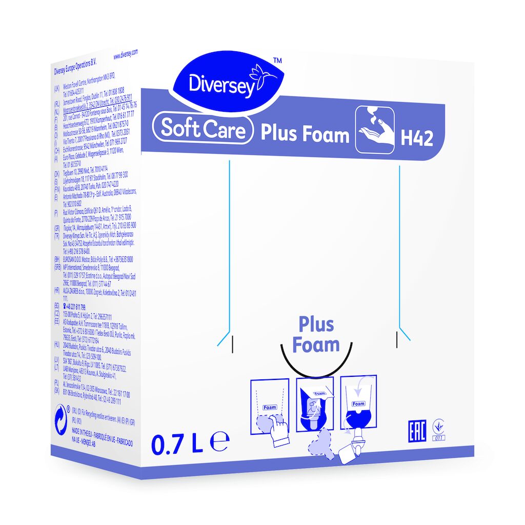 Soft Care Plus Foam H42 6x0.7L - Anti-Bacterial Foam Hand Wash
