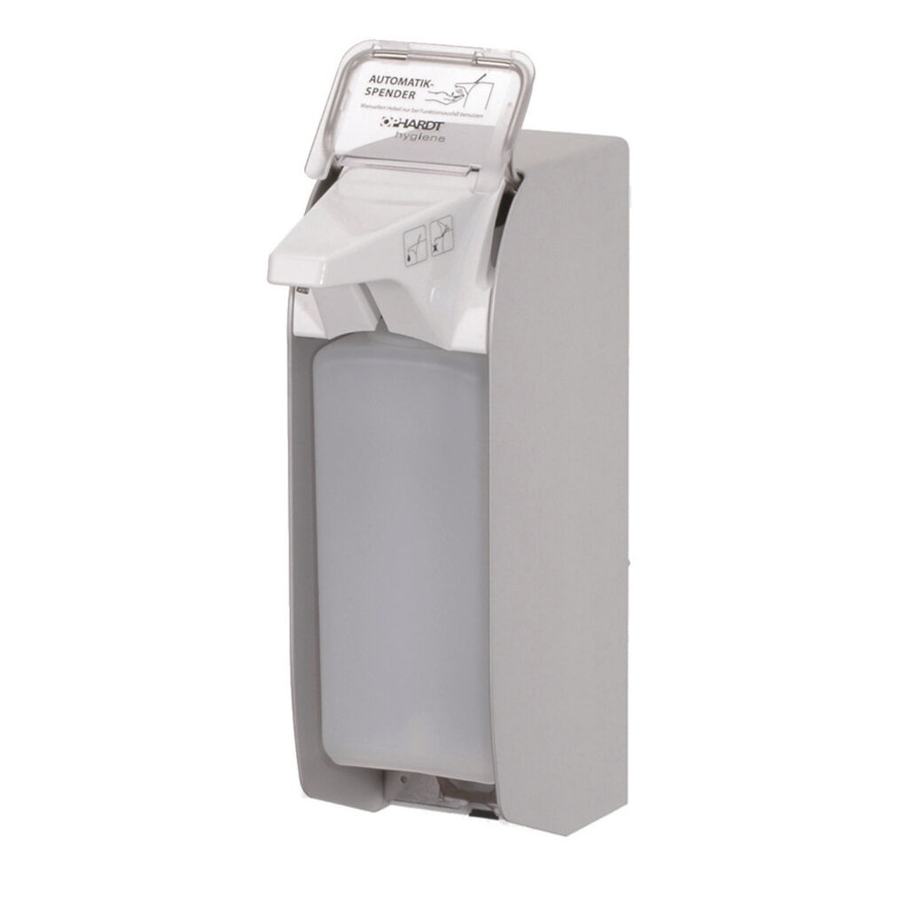 Soft Care Man Spender Touchless 1000 ml 1Stk. - Desinfektionsspender berührungslos, autoklavierbar, eloxiertes Aluminiumgehäuse, für 1000 ml Euroflasche, mit Sensortechnologie, Batteriebetrieb und Notfallbügel