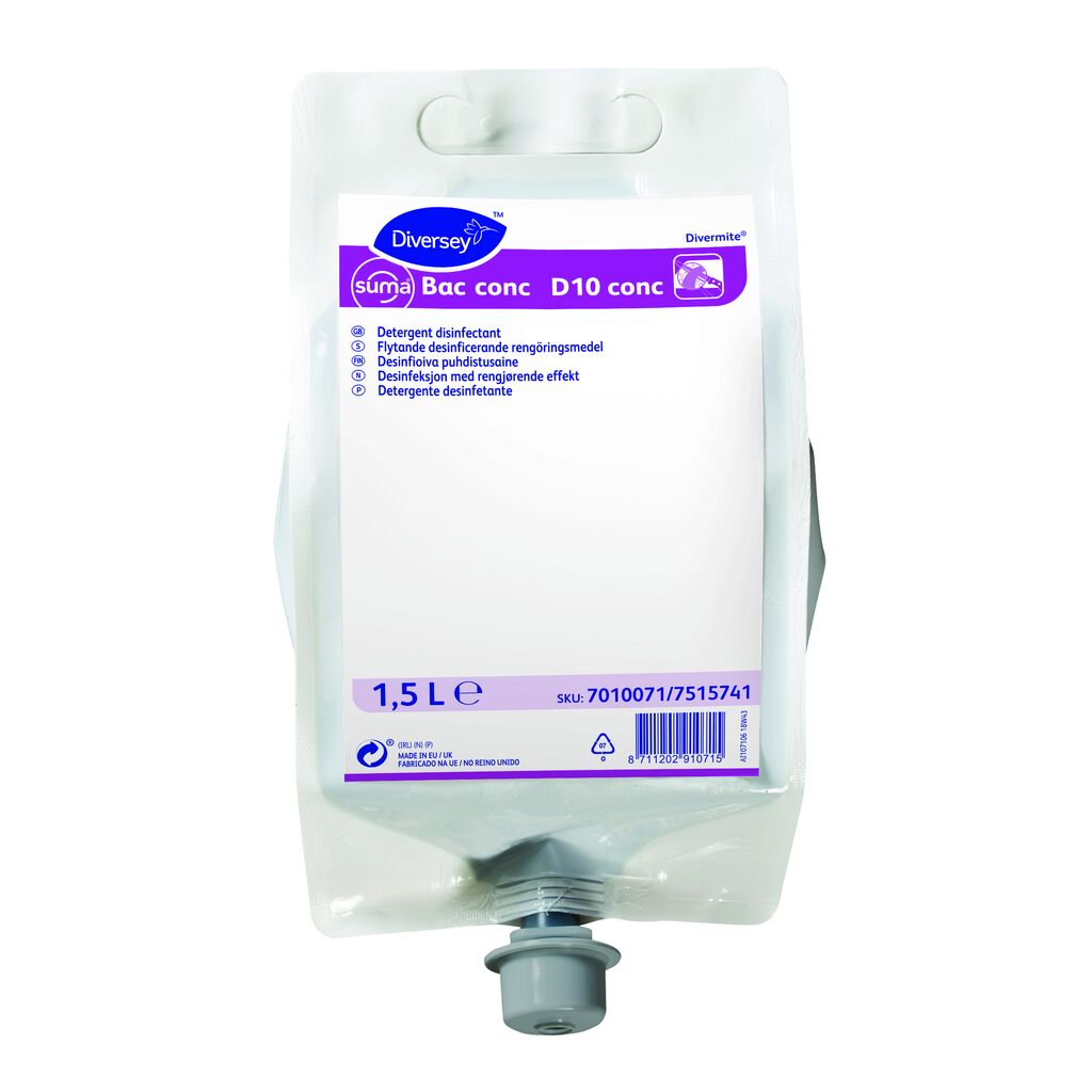 Suma Bac conc D10 Conc 2x1.5L - Highly concentrated detergent disinfectant