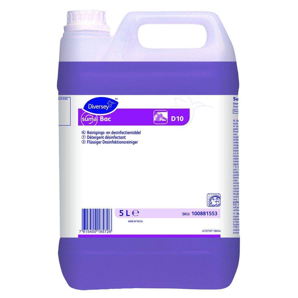 Suma Bac D10 2x5L - Reinigings- en desinfectiemiddel