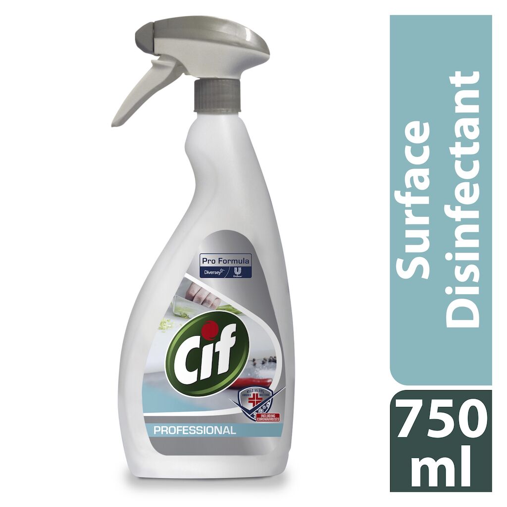 Cif Alcohol Plus Professional 6x0.75L - Alcohol-based surface disinfection spray
