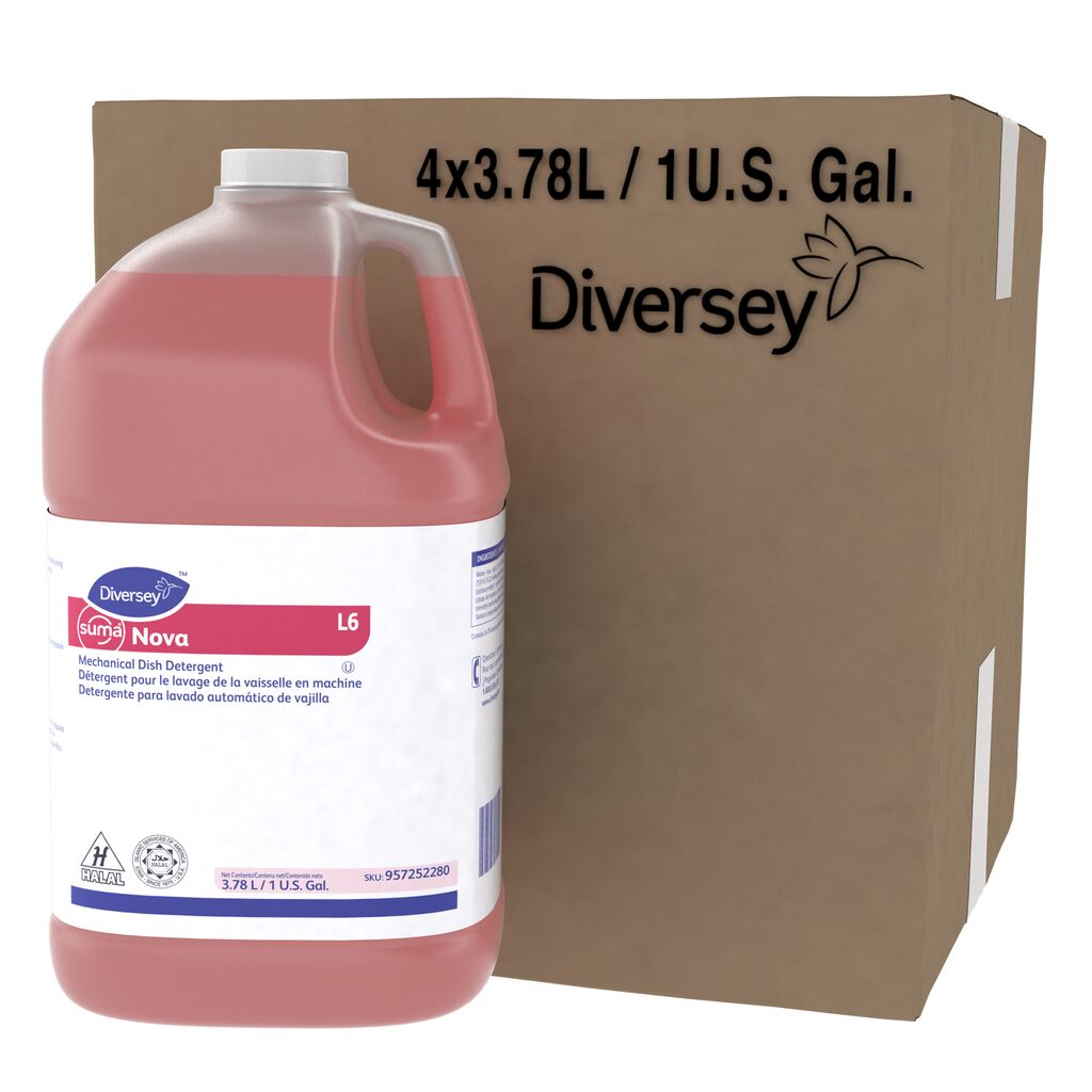 Suma® Nova L6 L6, 1gal, 4/CT - Mechanical Dish Detergent