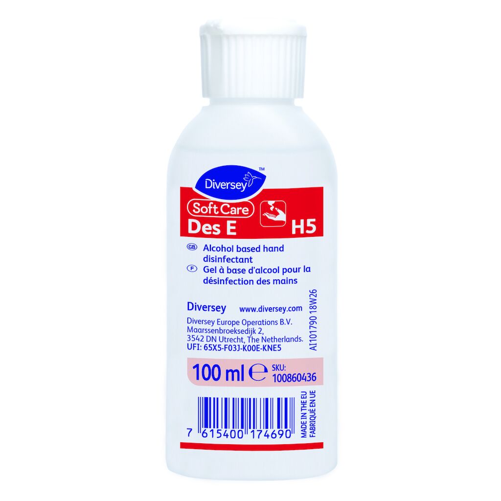 Soft Care Des E H5 50x0.1L - Gel désinfectant pour friction hydroalcoolique des mains
