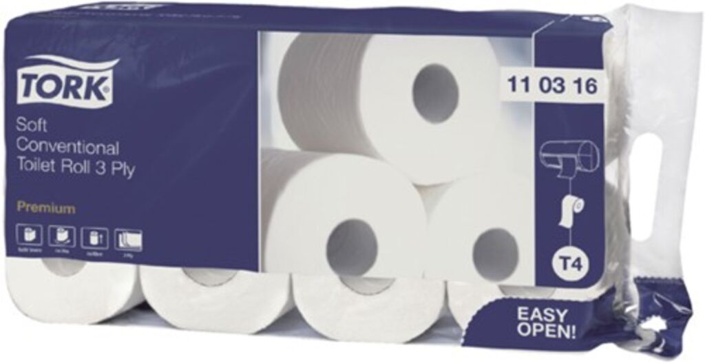 Tork Premium Toilet Roll 3ply 9x8Buc. - Hârtie igienică cu 3 straturi Premium