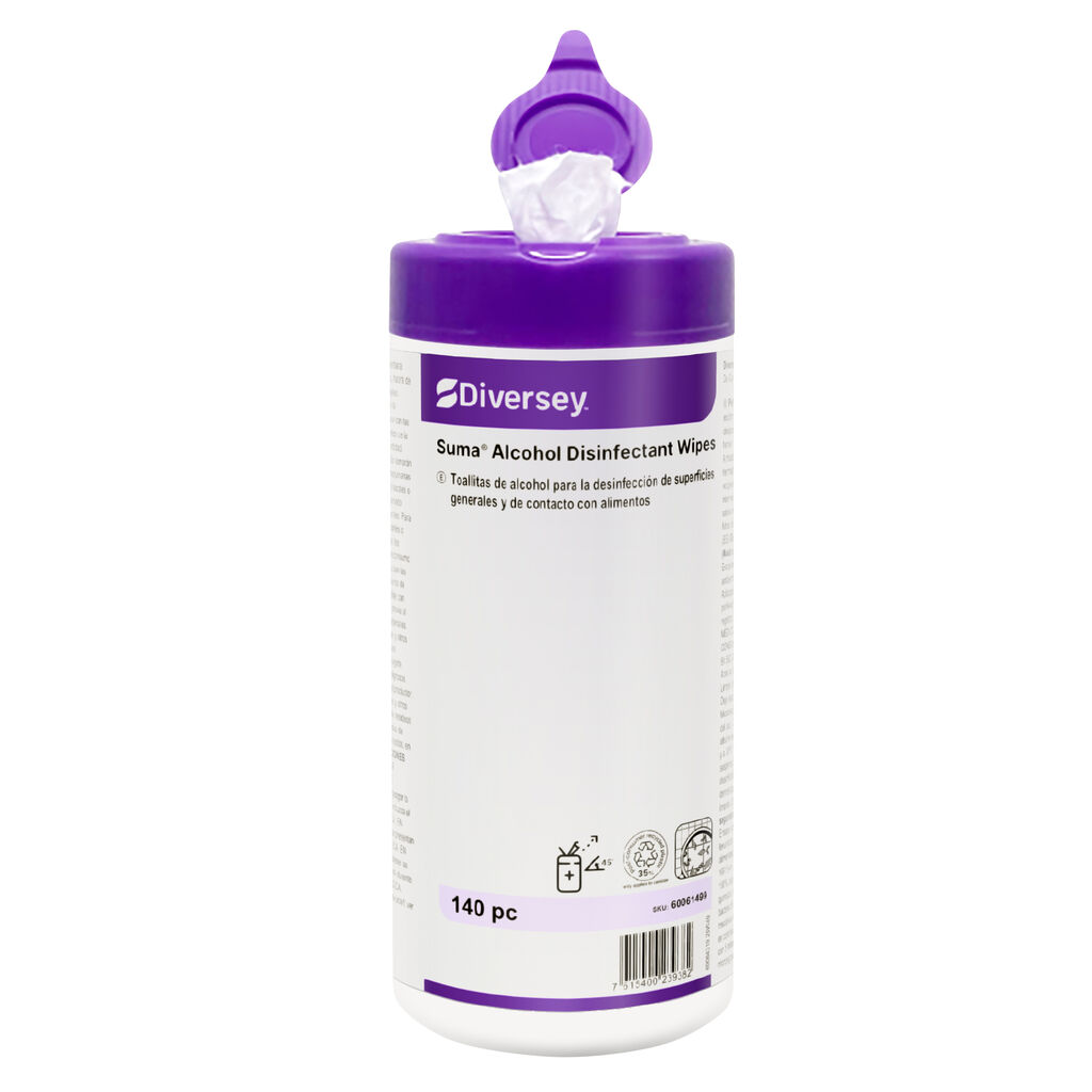 Suma Alcohol Disinfectant Wipes 6x140unid - Toallitas desinfectantes con alcohol para superficies duras