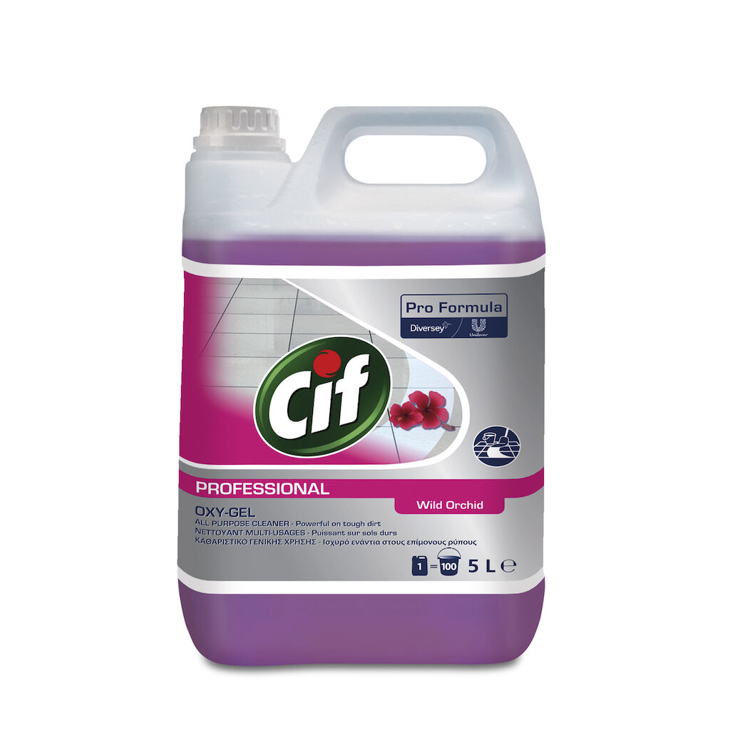Cif Pro Formula Oxygel Wild Orchid 2x5L - skoncentrowany preparat do mycia podłóg i innych wodoodpornych powierzchni zmywalnych
