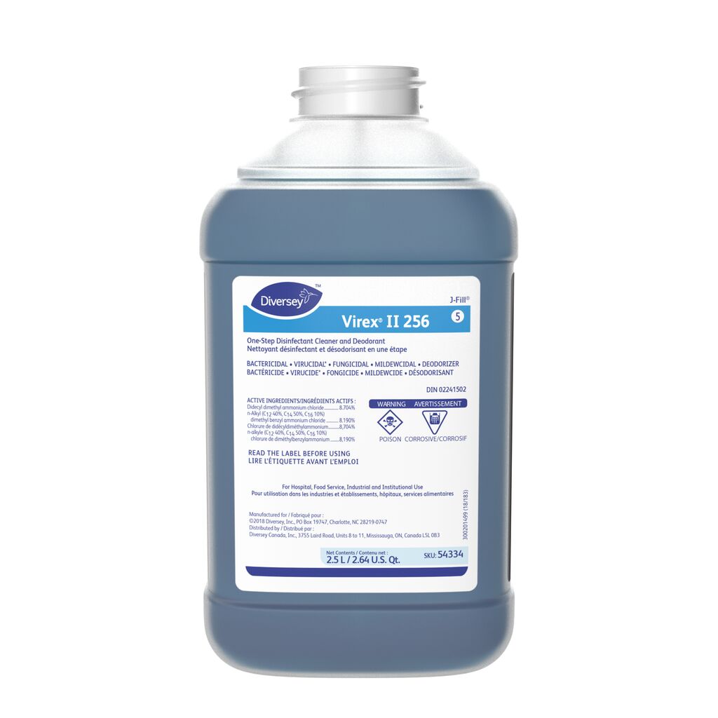 Virex® II 256 One-Step Disinfectant Cleaner and Deodorant 5, 2.5L, J-Fill® / QuattroSelect®, 2/CT - One-Step Disinfectant Cleaner & Deodorant