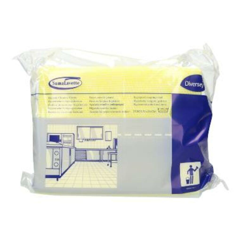 Suma Lavette Hygiënedoek 6x25st - 51 x 36 cm - Geel - Professionele en hygiënische reinigingsdoek