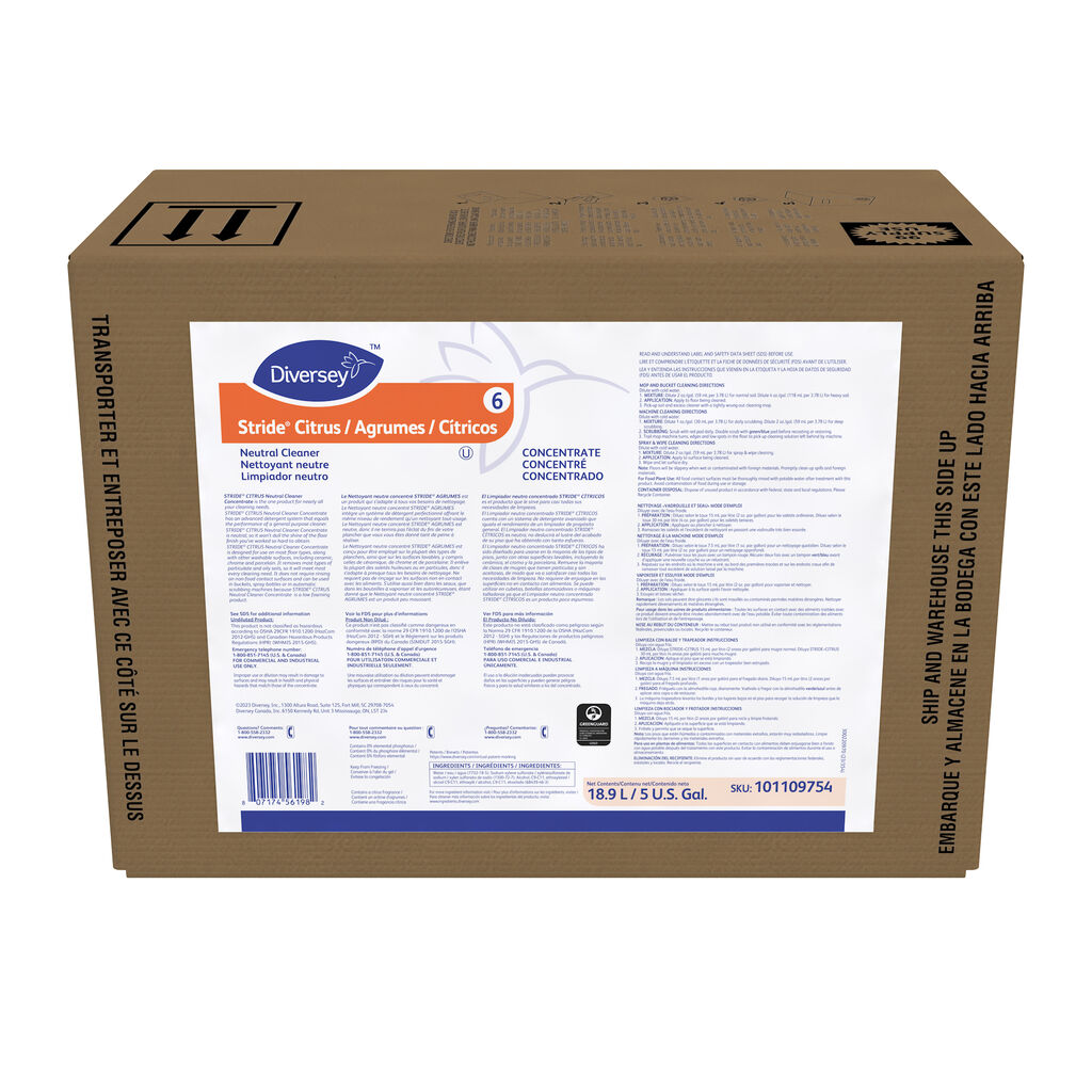 Stride® Citrus HC Neutral Cleaner, 5gal