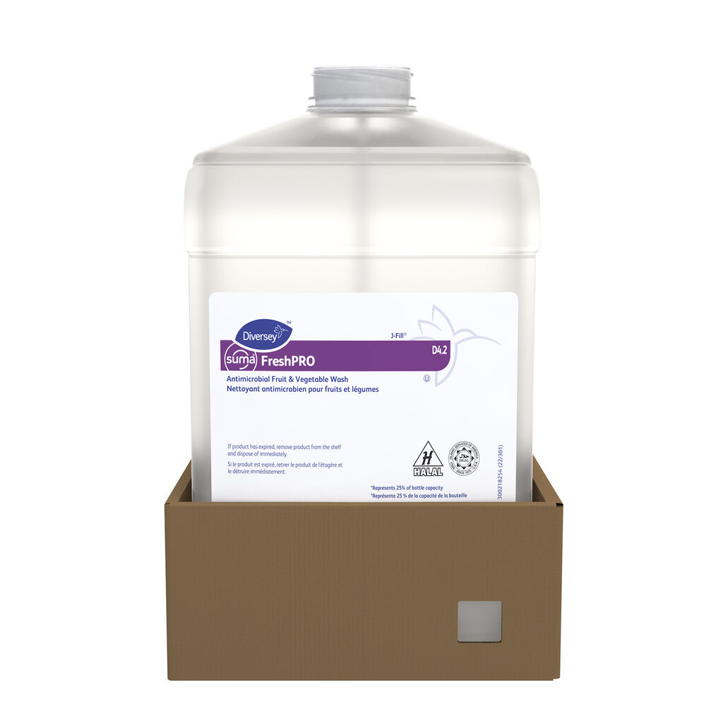 Suma® FreshPro D4.2 D4.2, 1.5L, J-Fill® / QuattroSelect® - Antimicrobial Fruit & Vegetable Wash