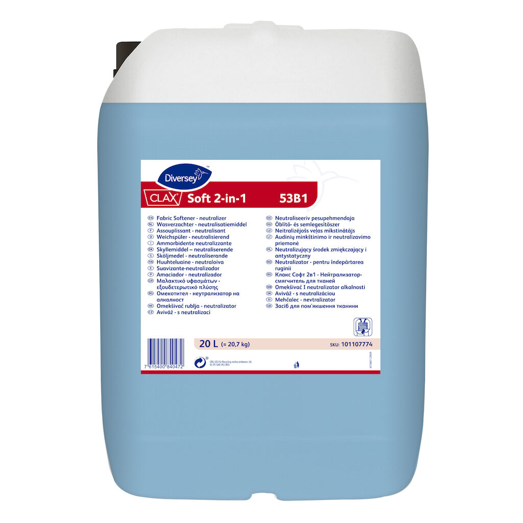 Clax Soft 2-in-1 53B1 20L - neutralizujący środek zmiękczający i antystatyczny