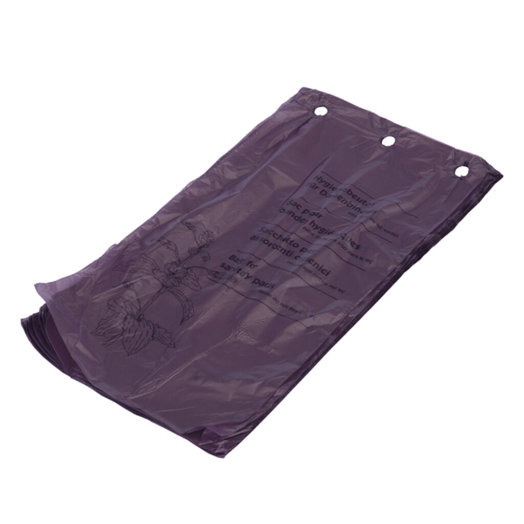 Borsa sanitaria 40x50pz - Viola - In plastica, per lo smaltimento di ad esempio assorbenti femminili