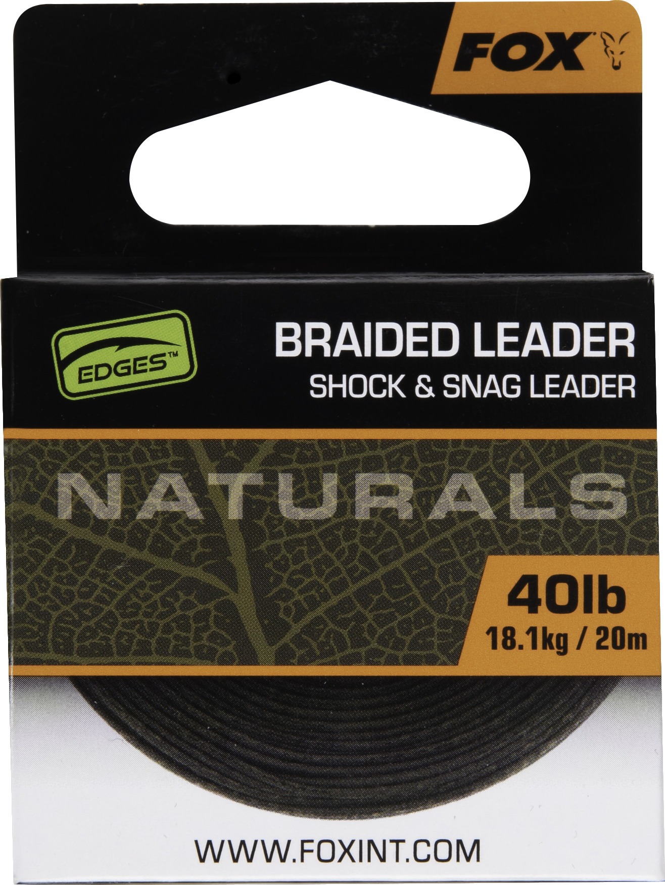Edges Naturals Braided Leader 20m 40lb 18.1kg