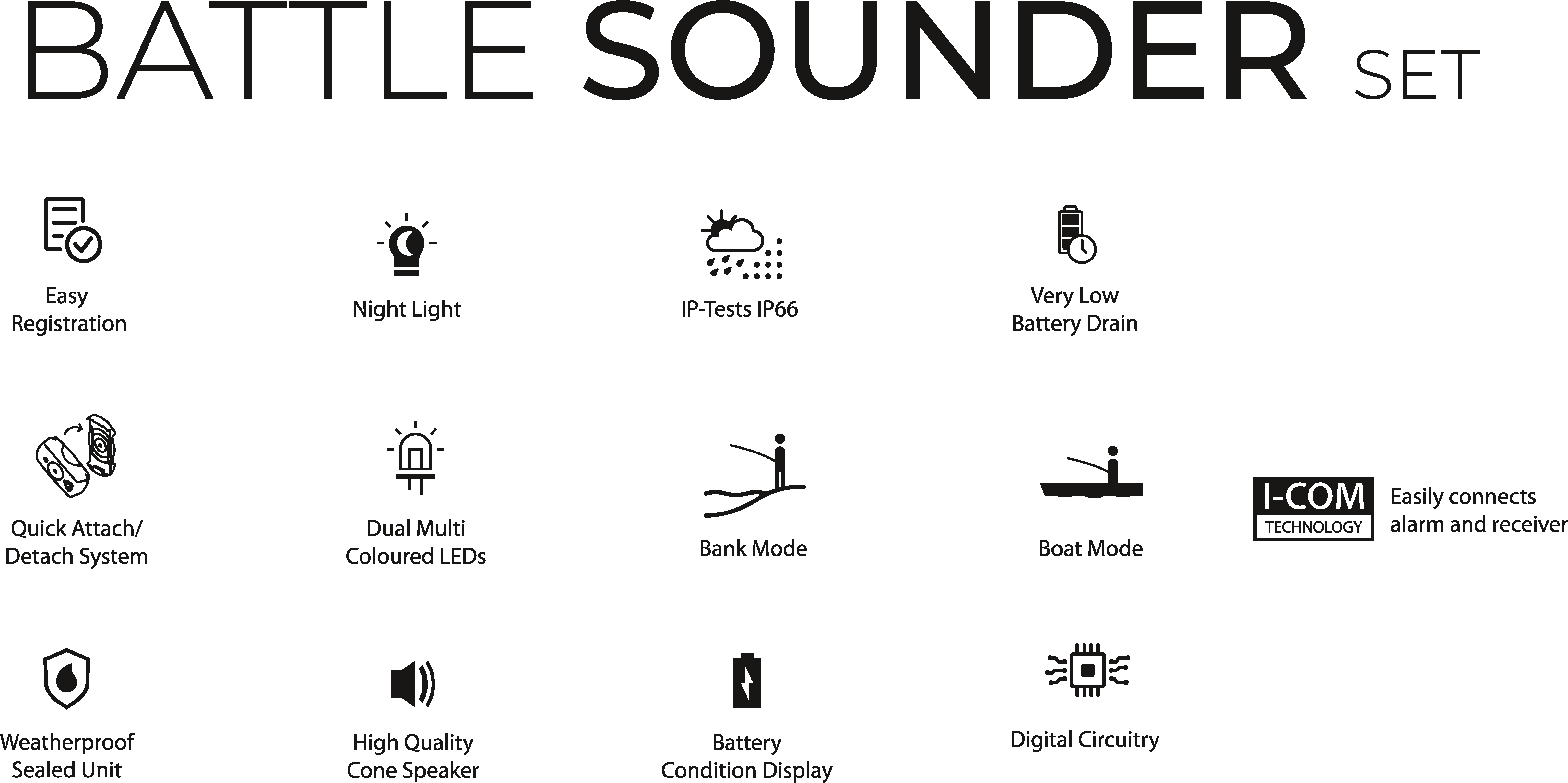 Battle Sounder Set 2+1 černá