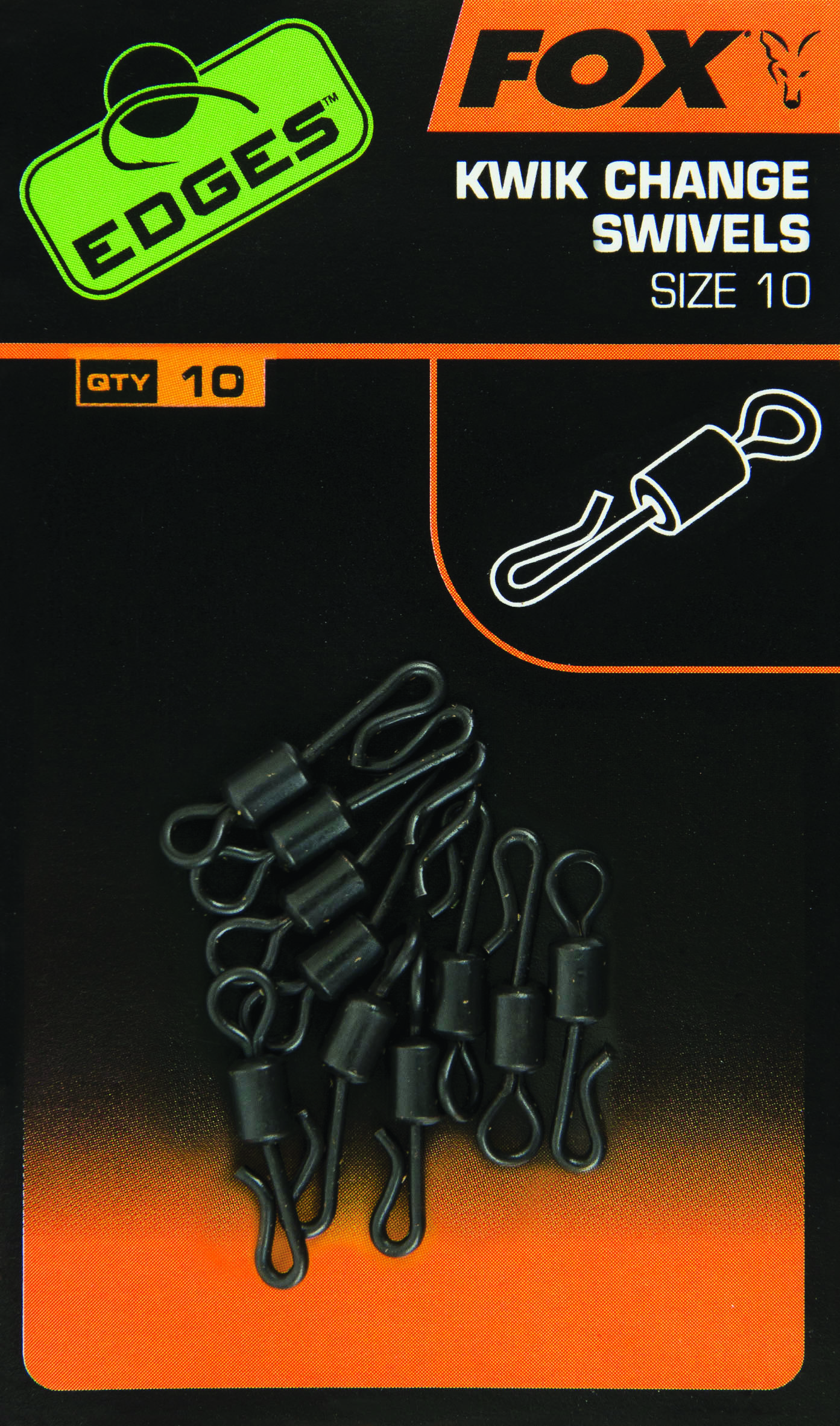 Edges Kwik Change Swivels Size 10 10pcs