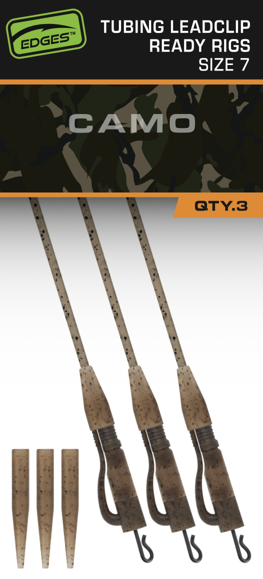 FOX Závěsky Camo Tubing Leadclip Ready Rigs 3ks #7