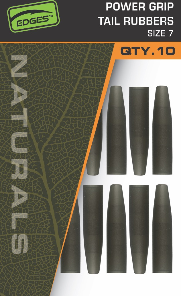 Edges Naturals Power Grip Tail Rubbers Size 7 10pcs