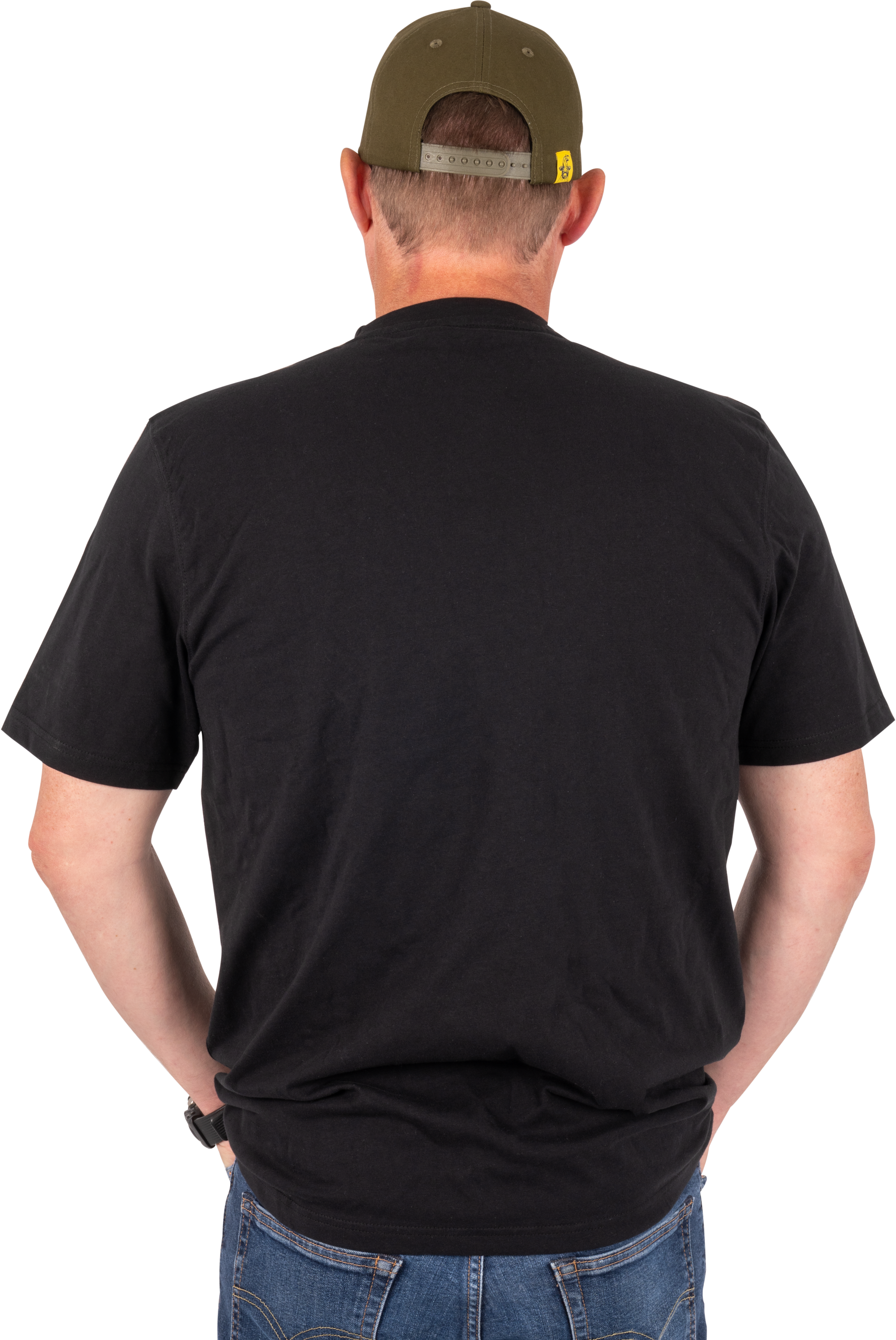 Distressed Logo Black Tee XXXL