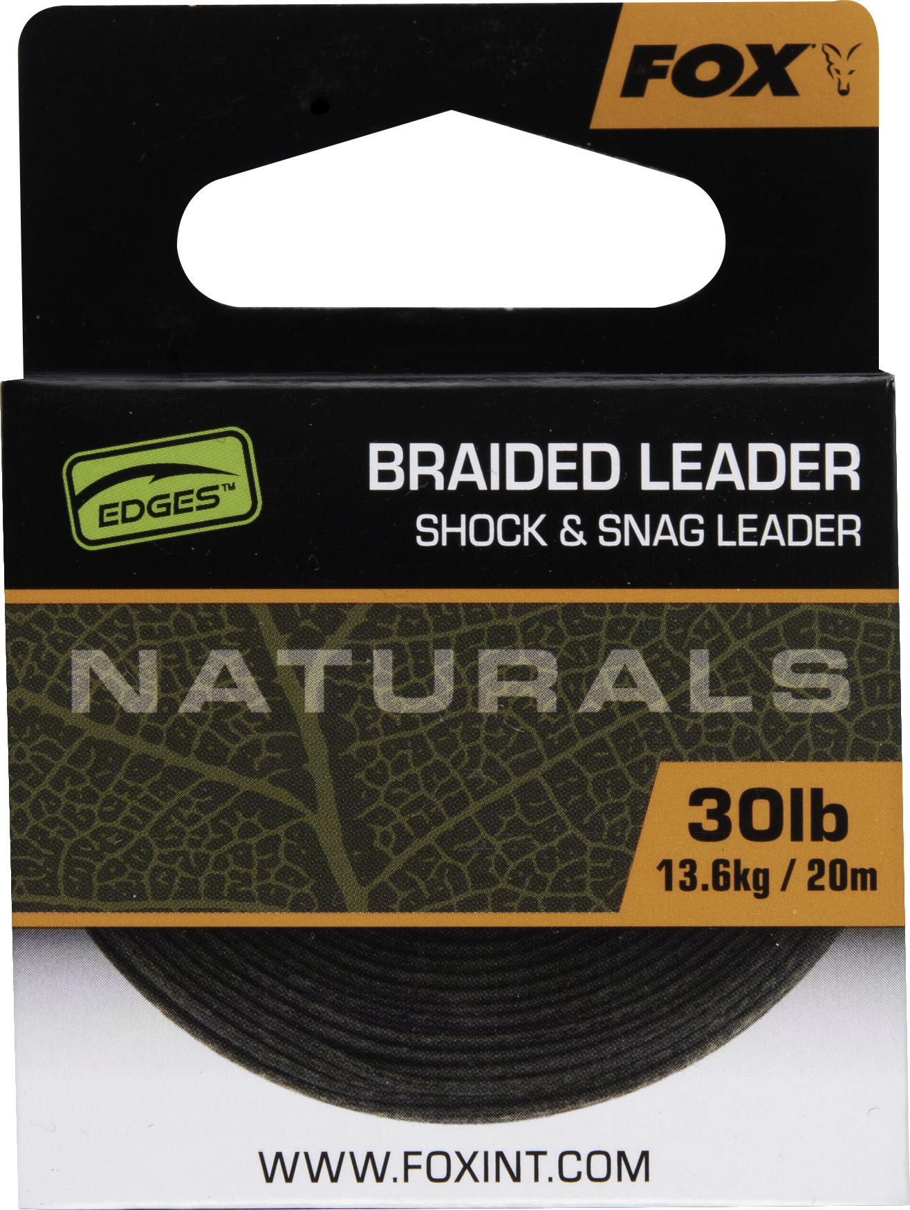 Edges Naturals Braided Leader 20m 30lb 13.6kg