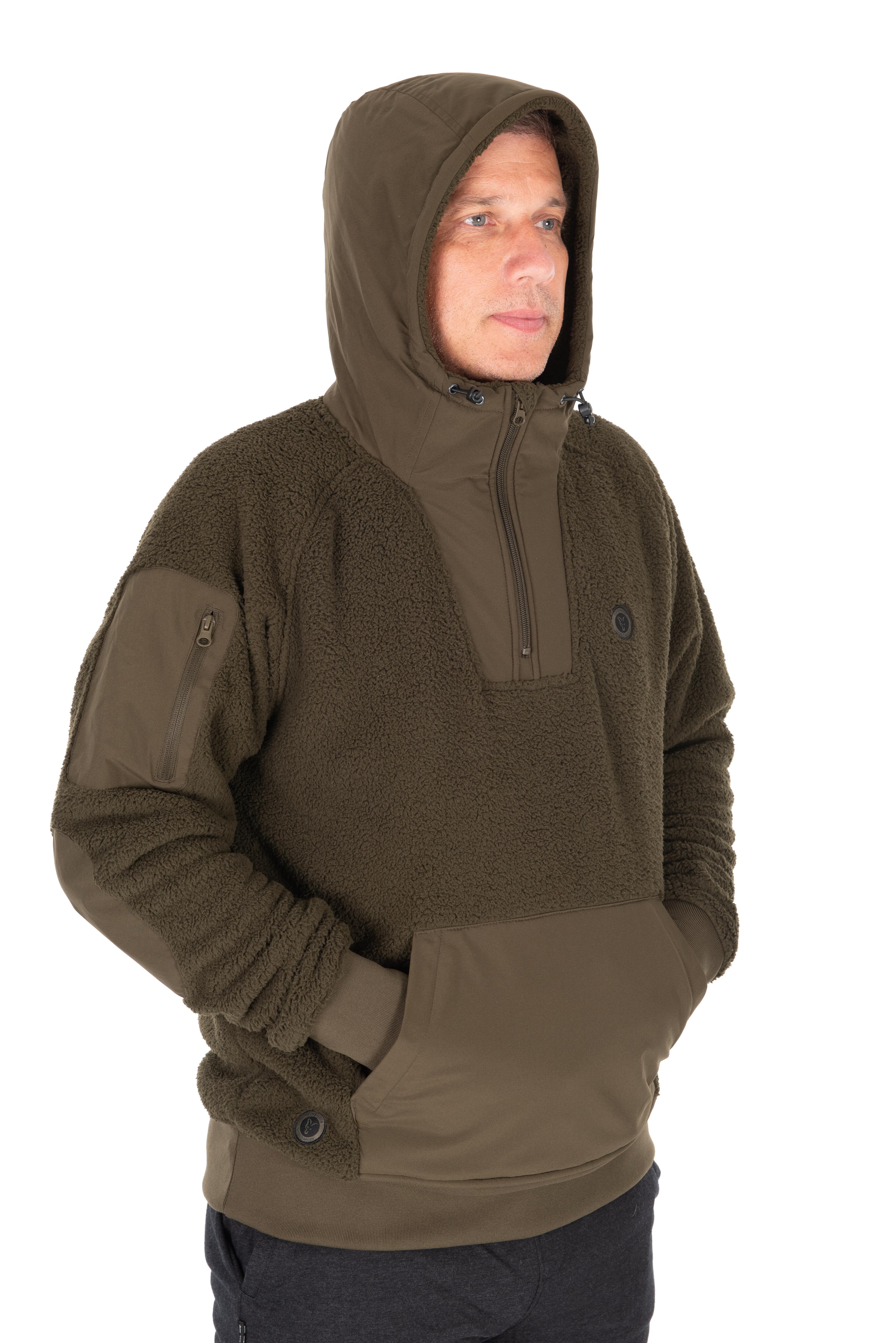Olive Sherpa Hybrid Jacket L