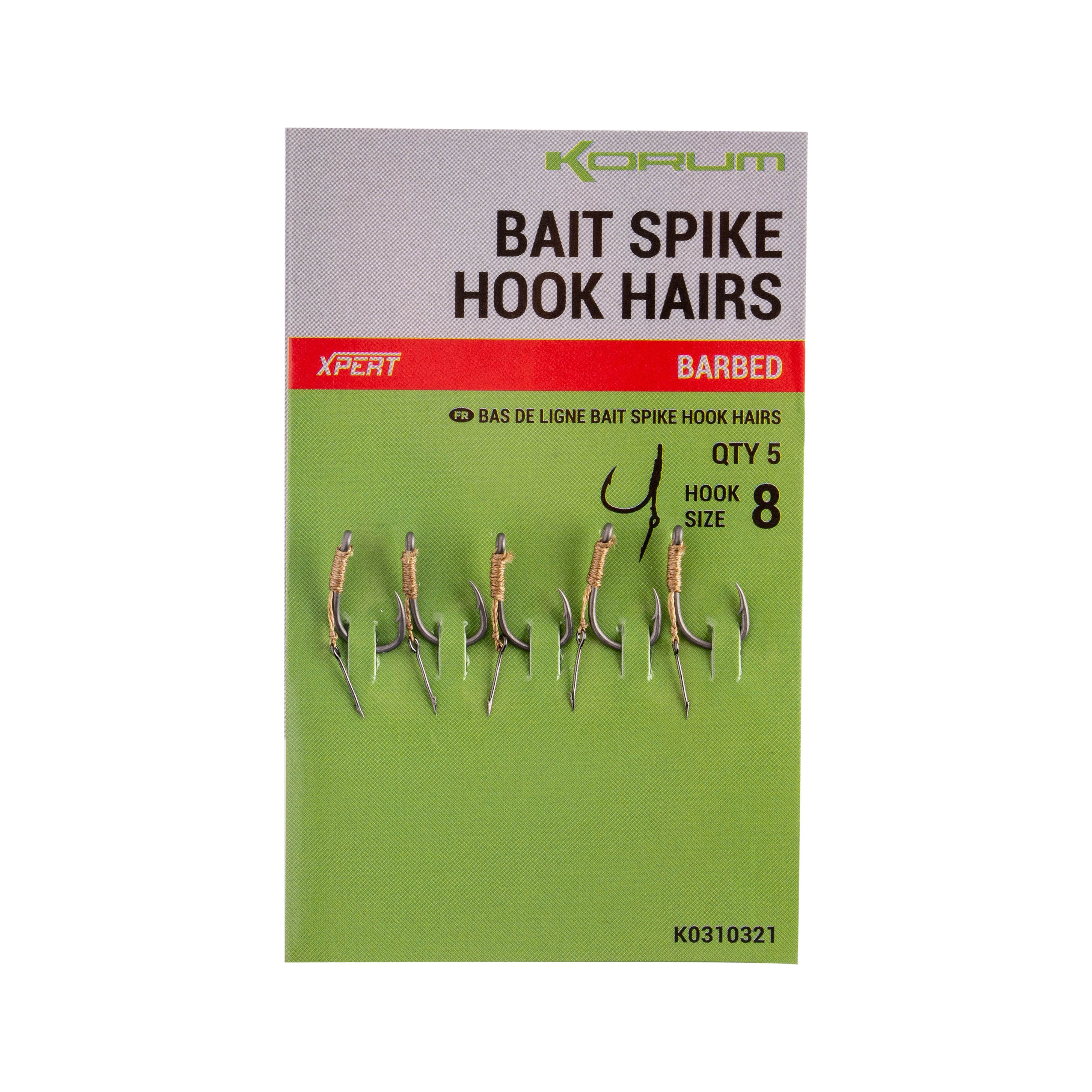 Bait Spike Hook Hairs Barbed 8