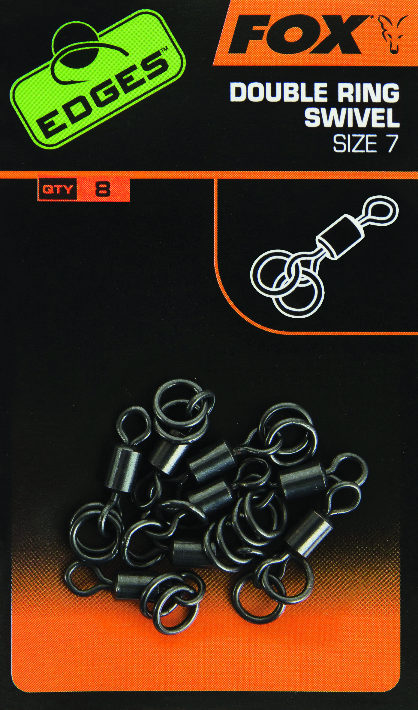 Edges Double Ring Swivel Size 7 8pcs
