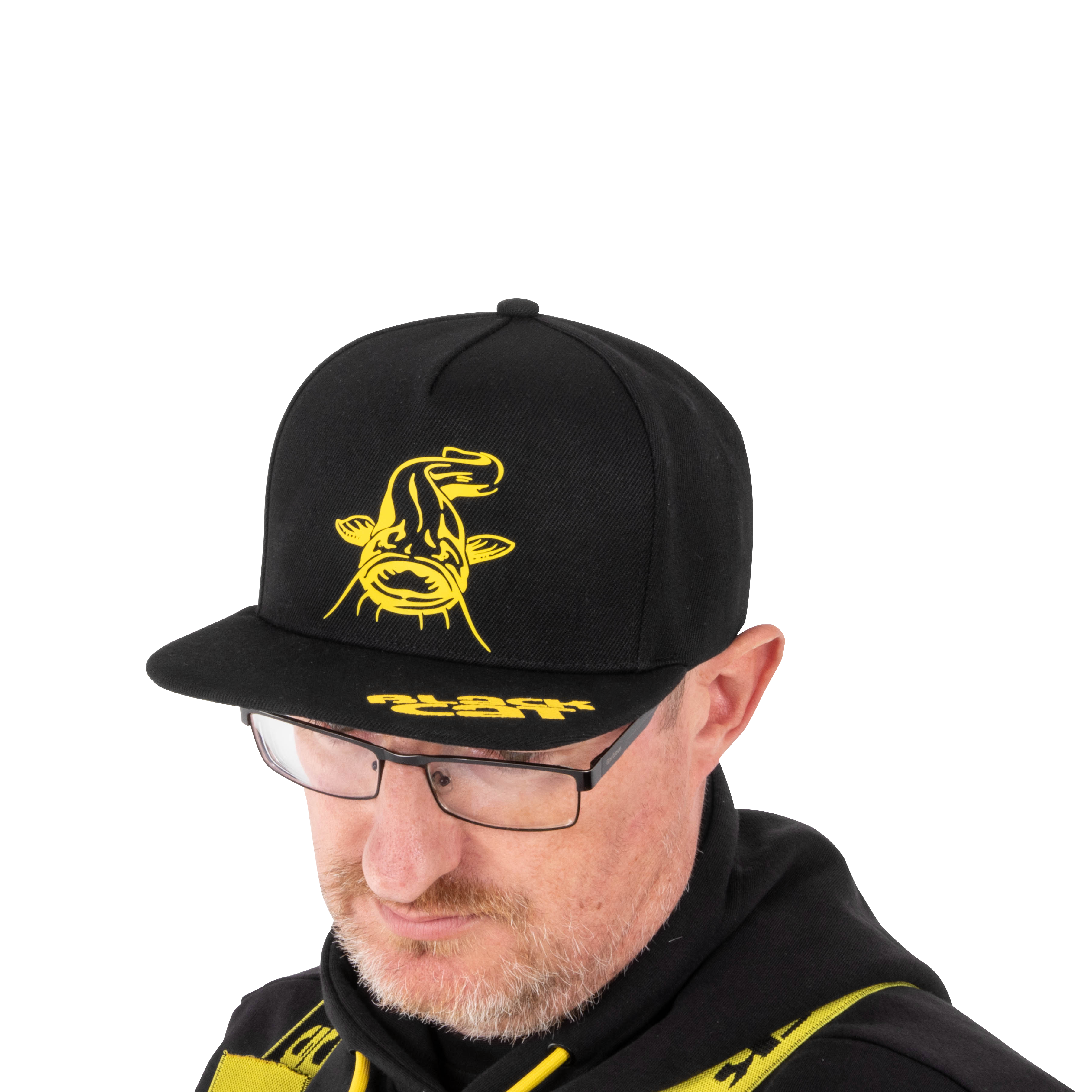 Black Flat Peak Cap