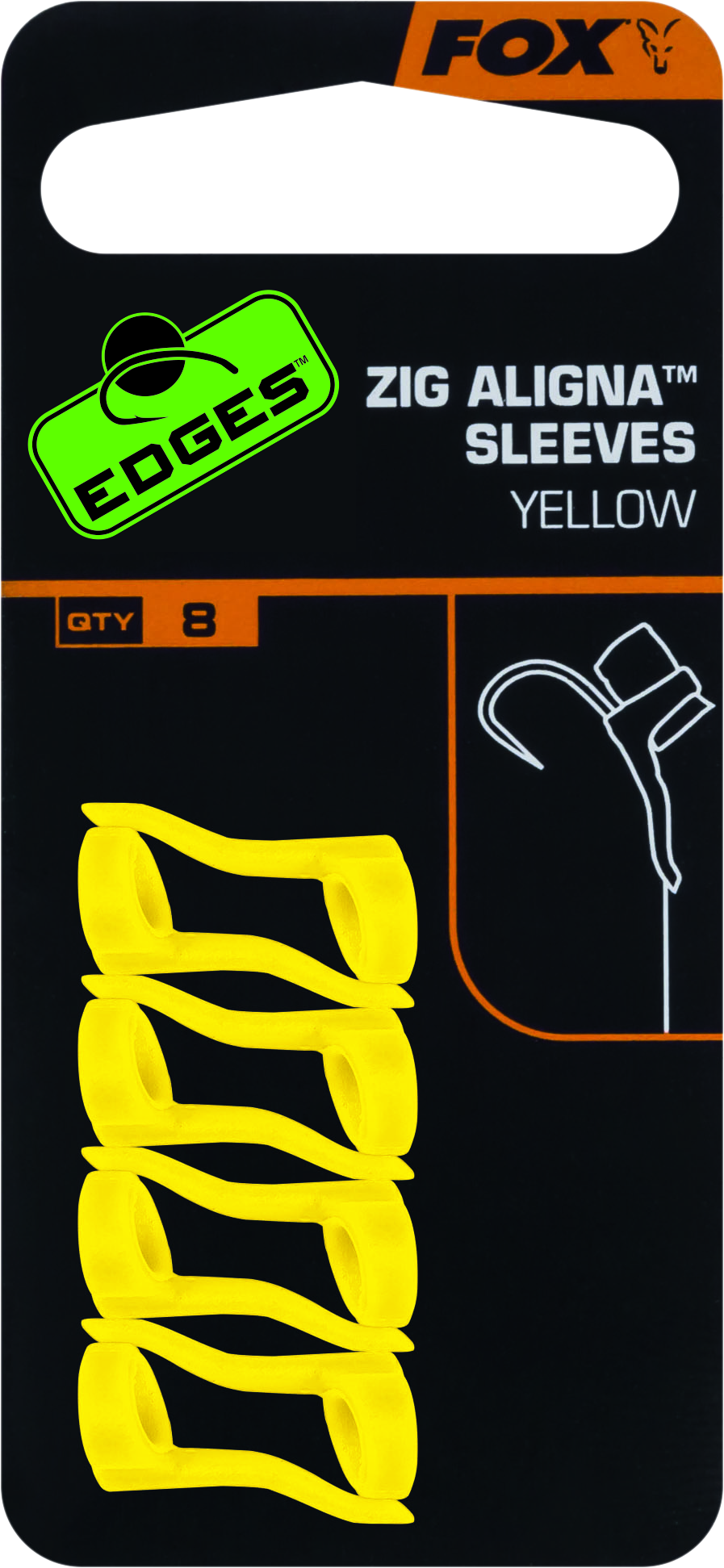 Edges Zig Aligna Sleeves yellow 8pcs