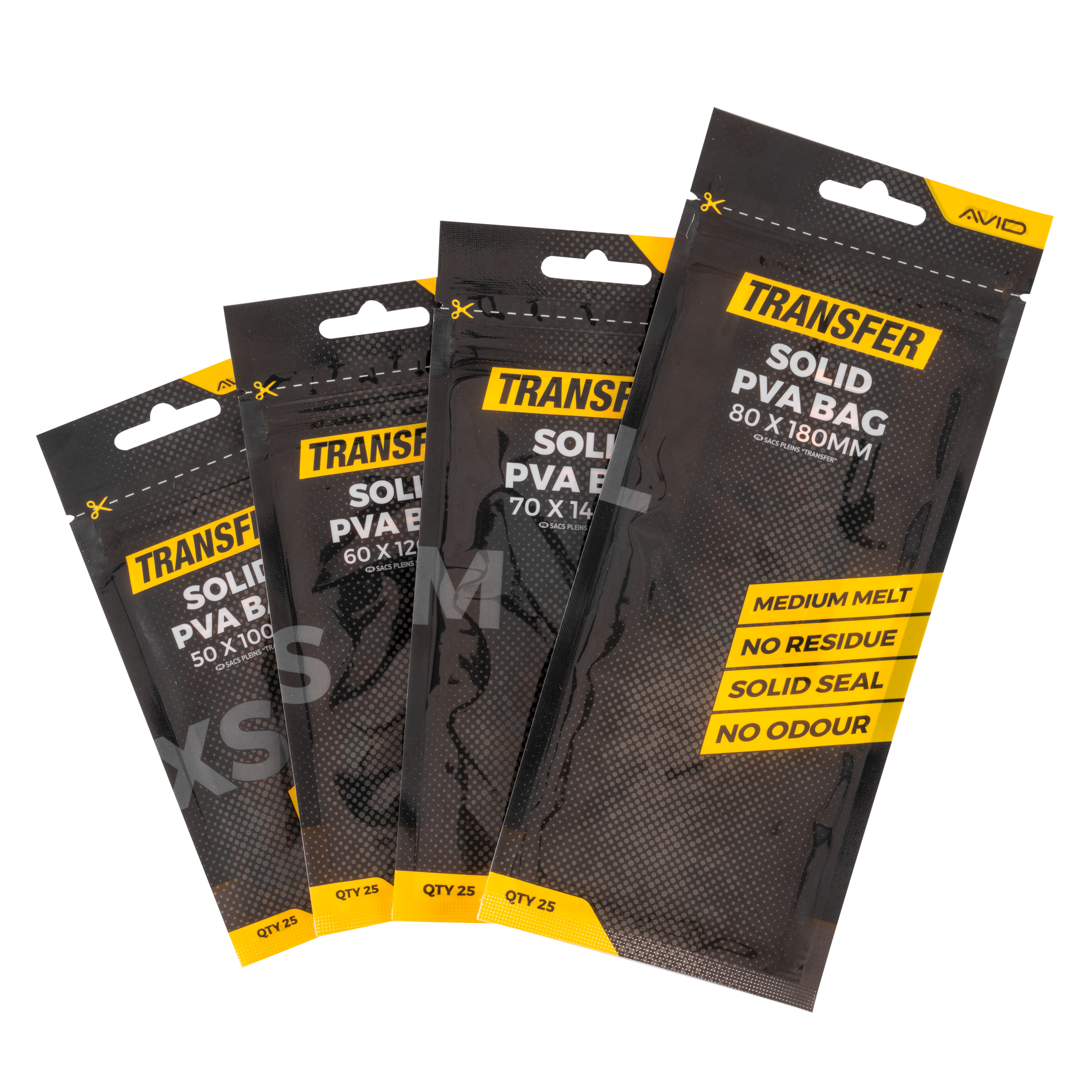 PVA sáčky Avid Transfer Solid PVA Bag Large 80x180mm 25ks