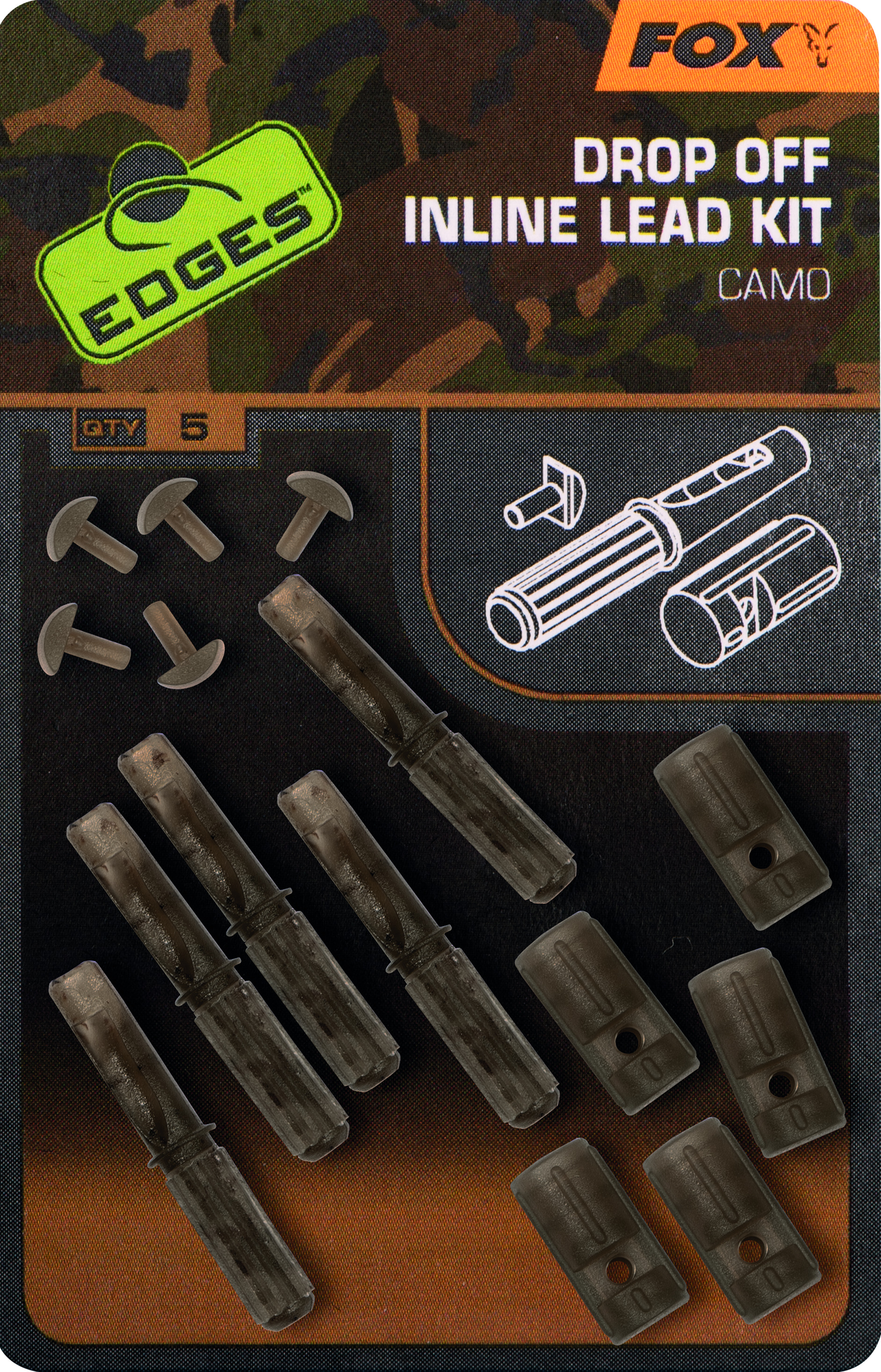 Edges Camo Inline Lead Drop Off Kits 5pcs
