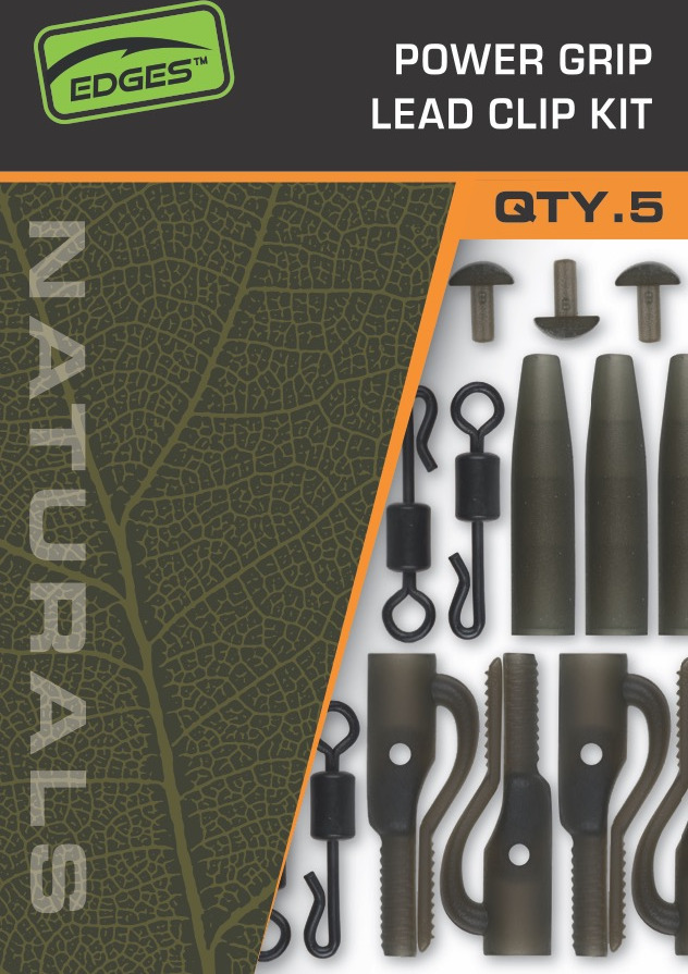 Edges Naturals Power Grip Lead Clip Kit 5pcs