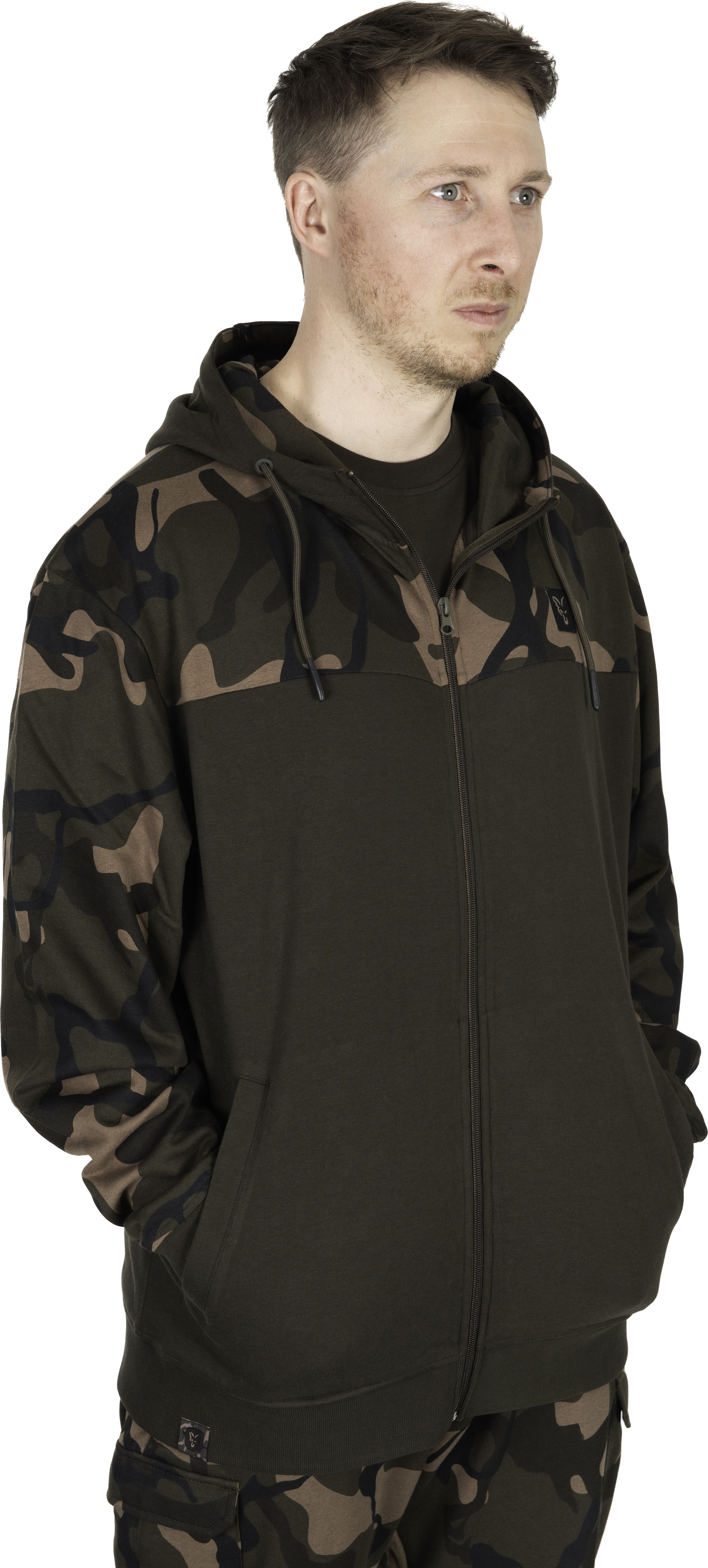 LW Khaki Camo Split Zip Hoody M