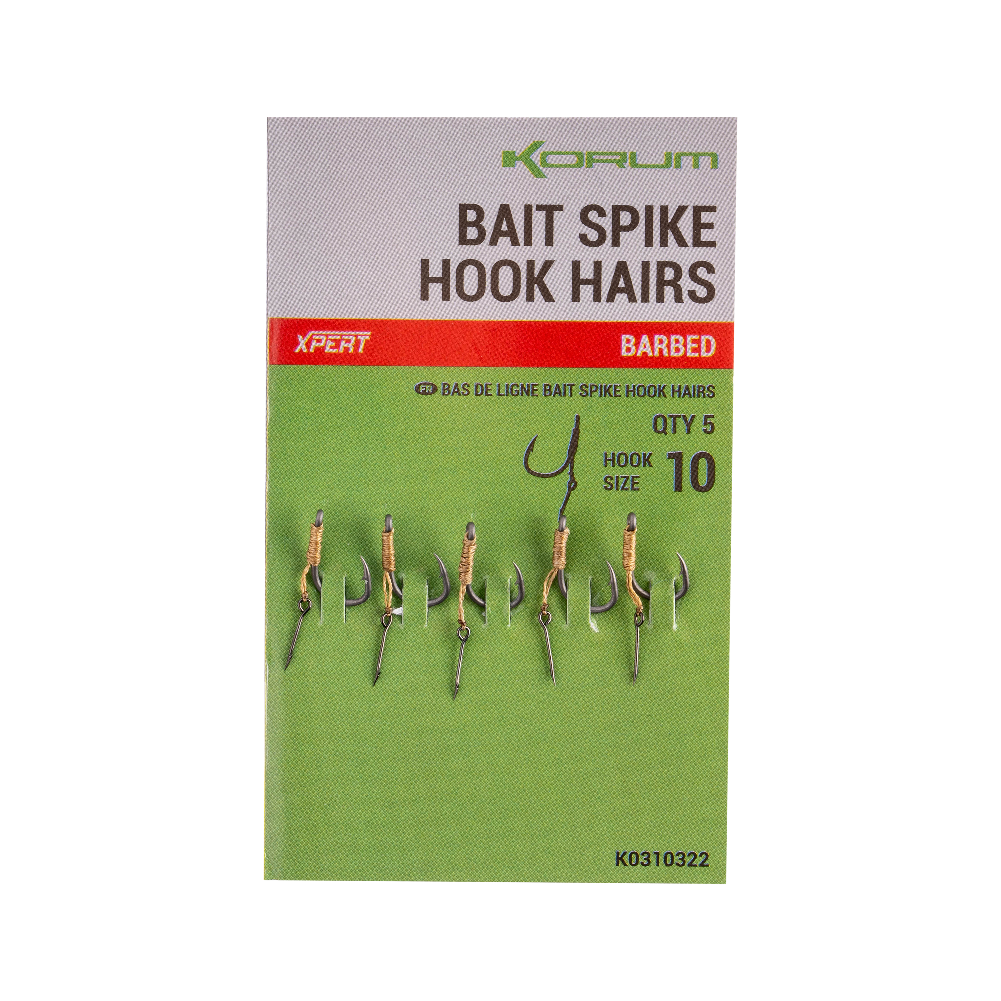 Bait Spike Hook Hairs Barbed 10