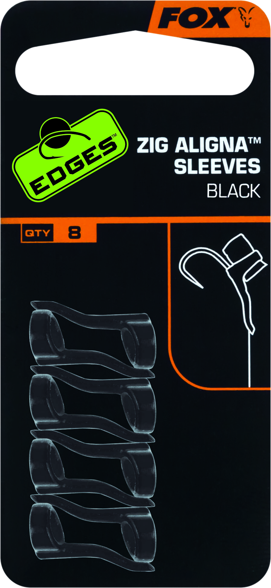 Edges Zig Aligna Sleeves black 8pcs