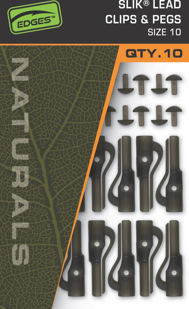 Edges Naturals Size 10 Slik Lead Clip + Pegs 10pcs