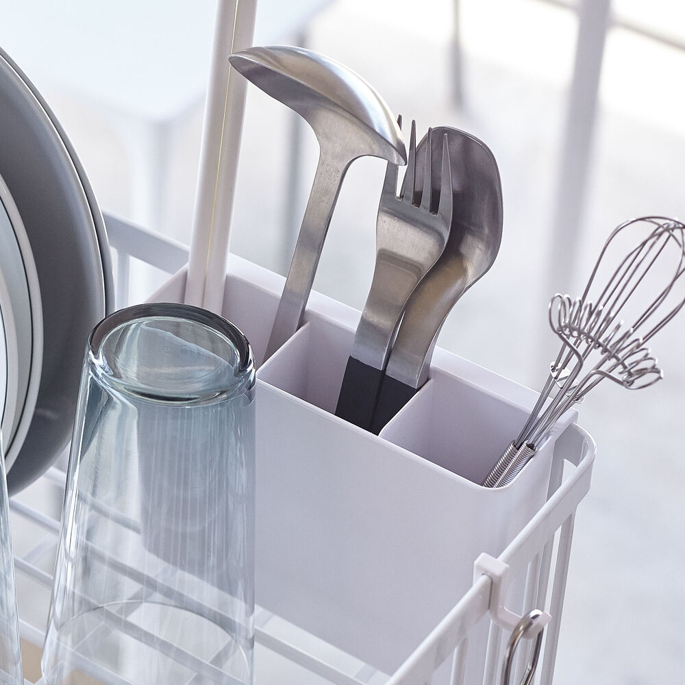 2-Tiered Drainer Rack : Flexible Cutlery Holder