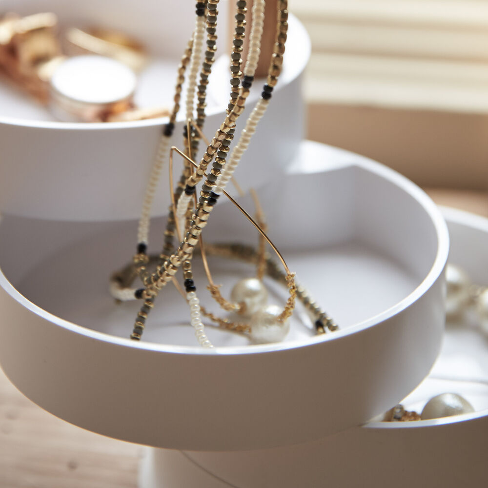 4-Tiered Accessory Box : Felt-Lined Bowls