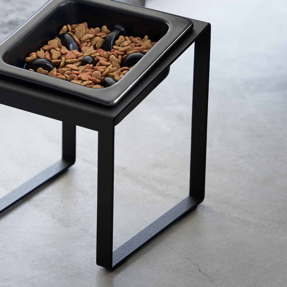 Angled Slow Feeder Pet Food Bowl Stand : Tilted for Easy Access