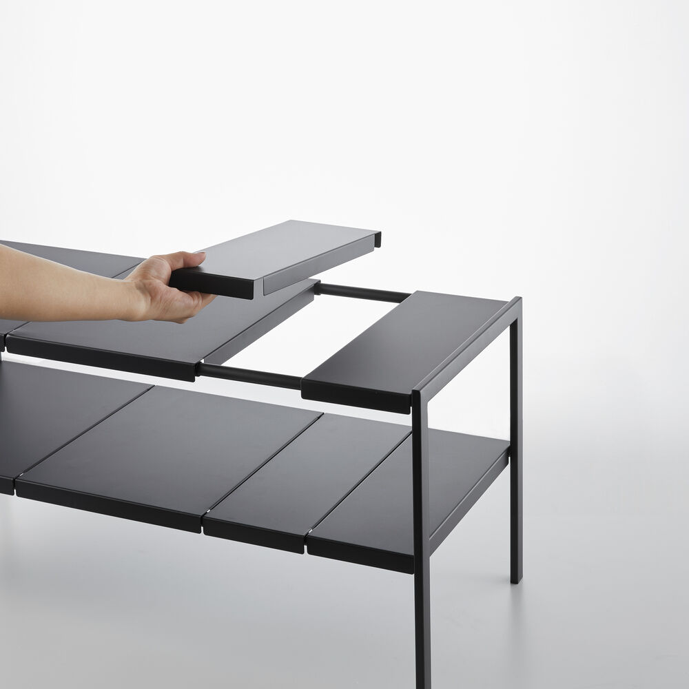 2-Tiered Extendable Under-Sink Organizer : Smart Storage Solution