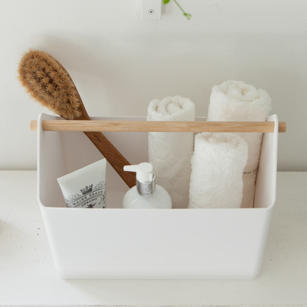 Storage Basket : Practical Wooden Handle