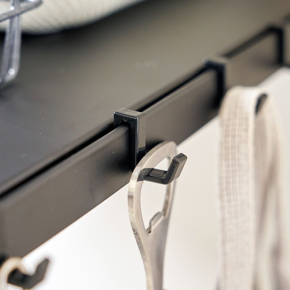 3-Tiered Storage Rack : Extra Hooks for Added Space