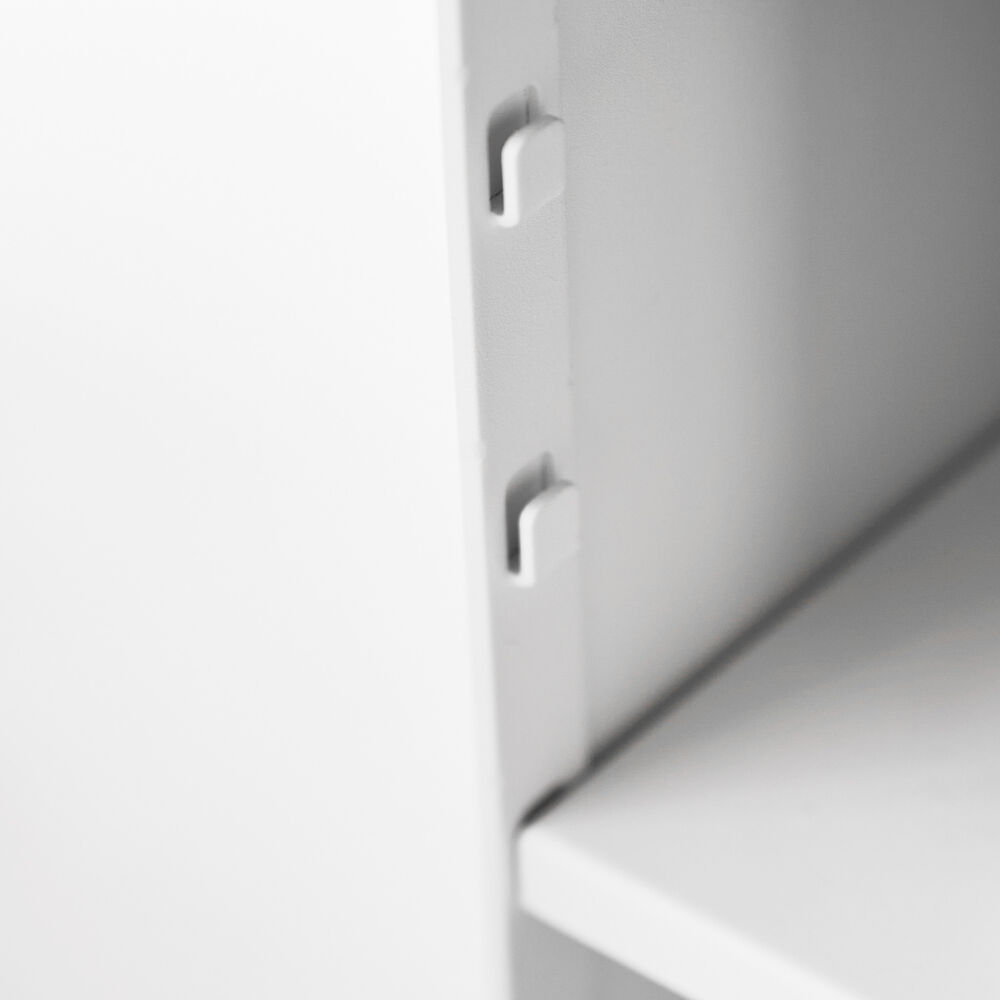 Semi-Closed Wood-Top Storage Wagon : Height-Adjustable Shelf